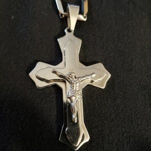 Men's stainless steel cross